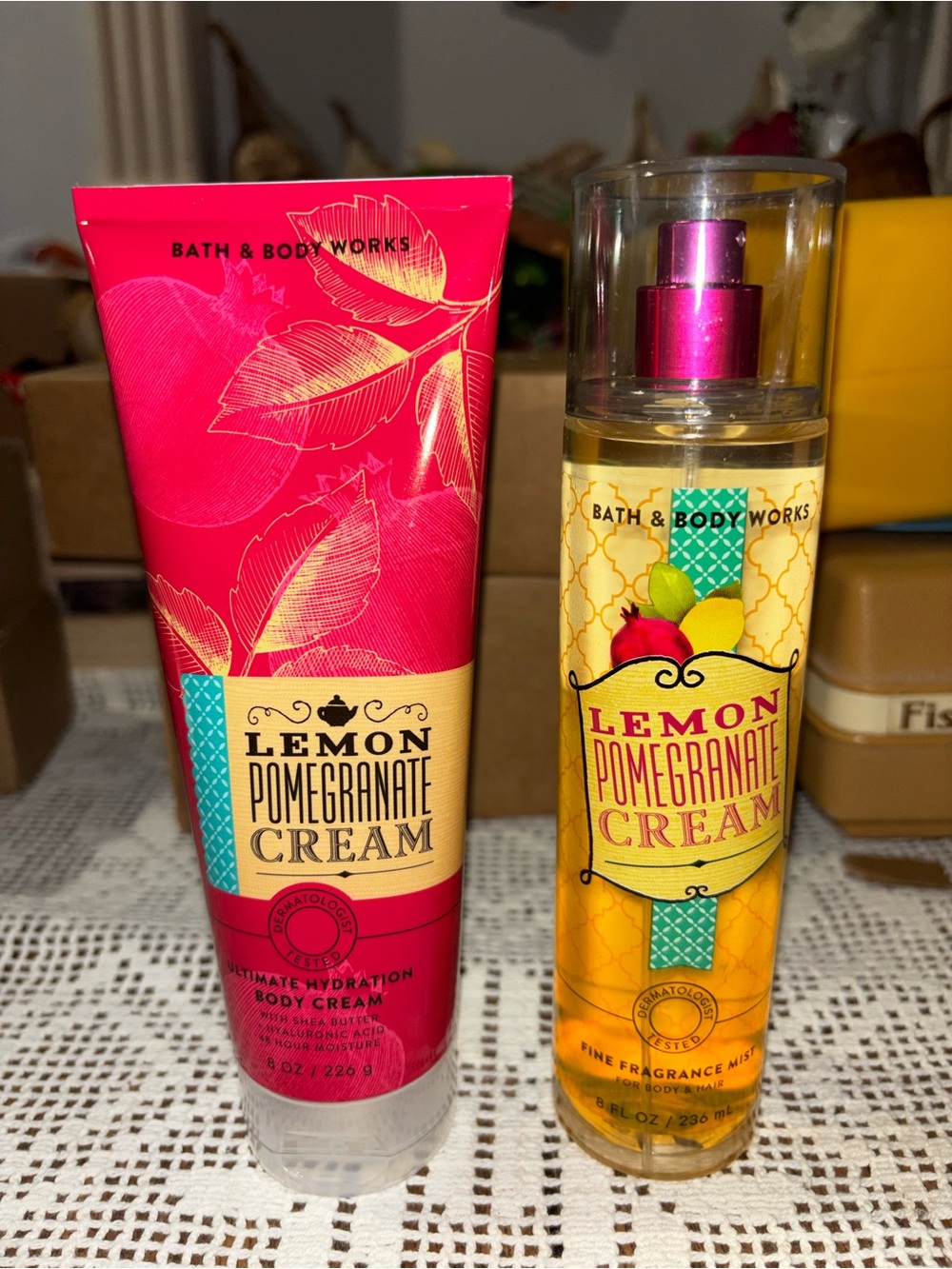 (2026) Bath and Body Works Lemon Pomegranate Cream set